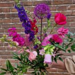Los gebonden boeket roze/paars