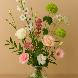 Alternative view of Boeket losgebonden wit/roze